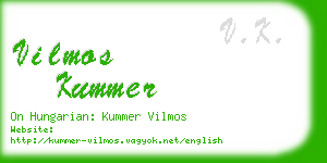 vilmos kummer business card